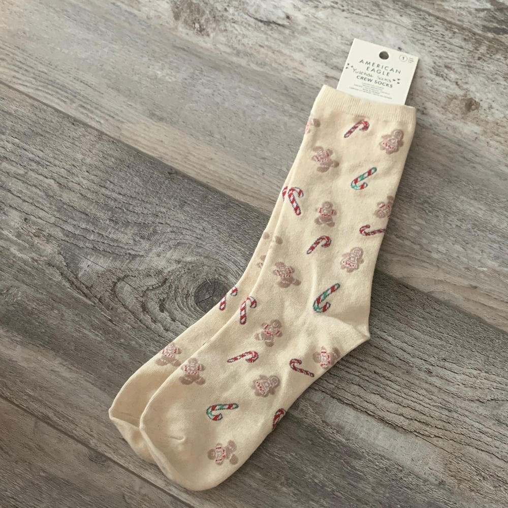 American Apparel Festive Cream Socks- One Size